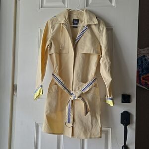 Dennis Basso Water Repellant Hooded Trench Coat